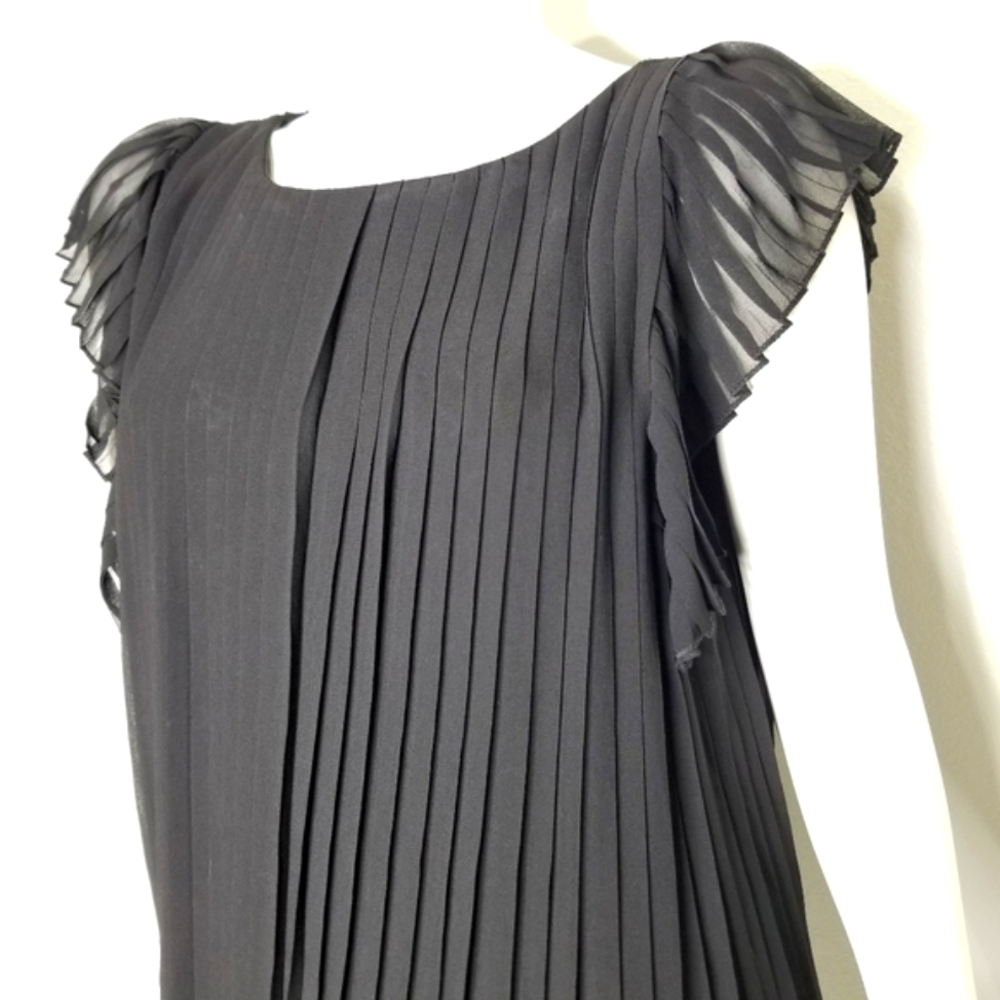 MSSP Black Pleated Blouse